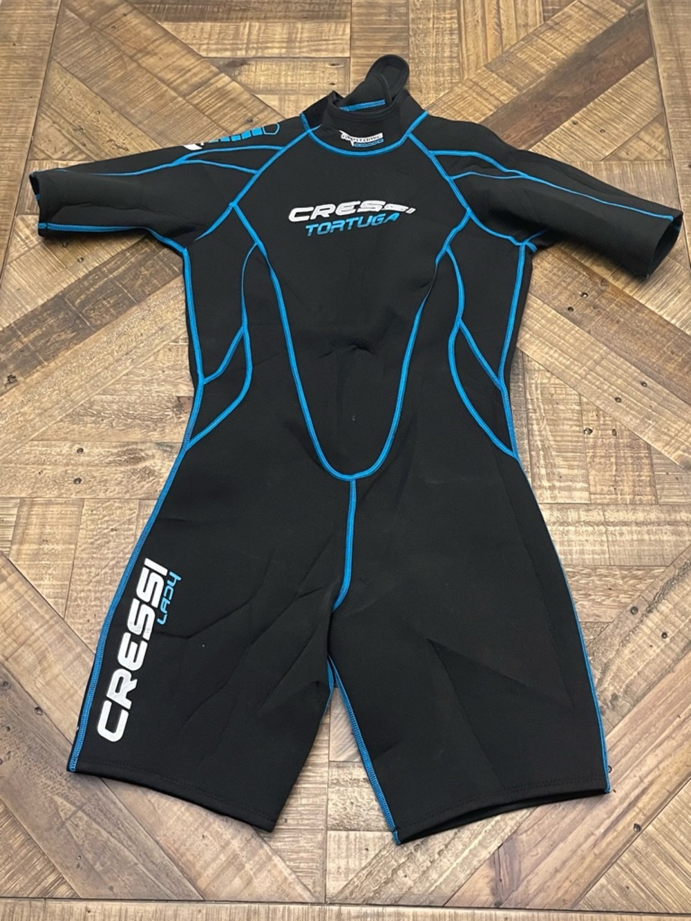 Cressi Tortuga Women's Shorty Wetsuit - Black/Blue